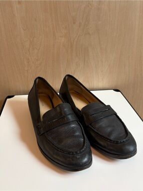 Leather penny loafers